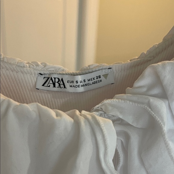 Zara White Ruffled Top - Picture 5 of 6